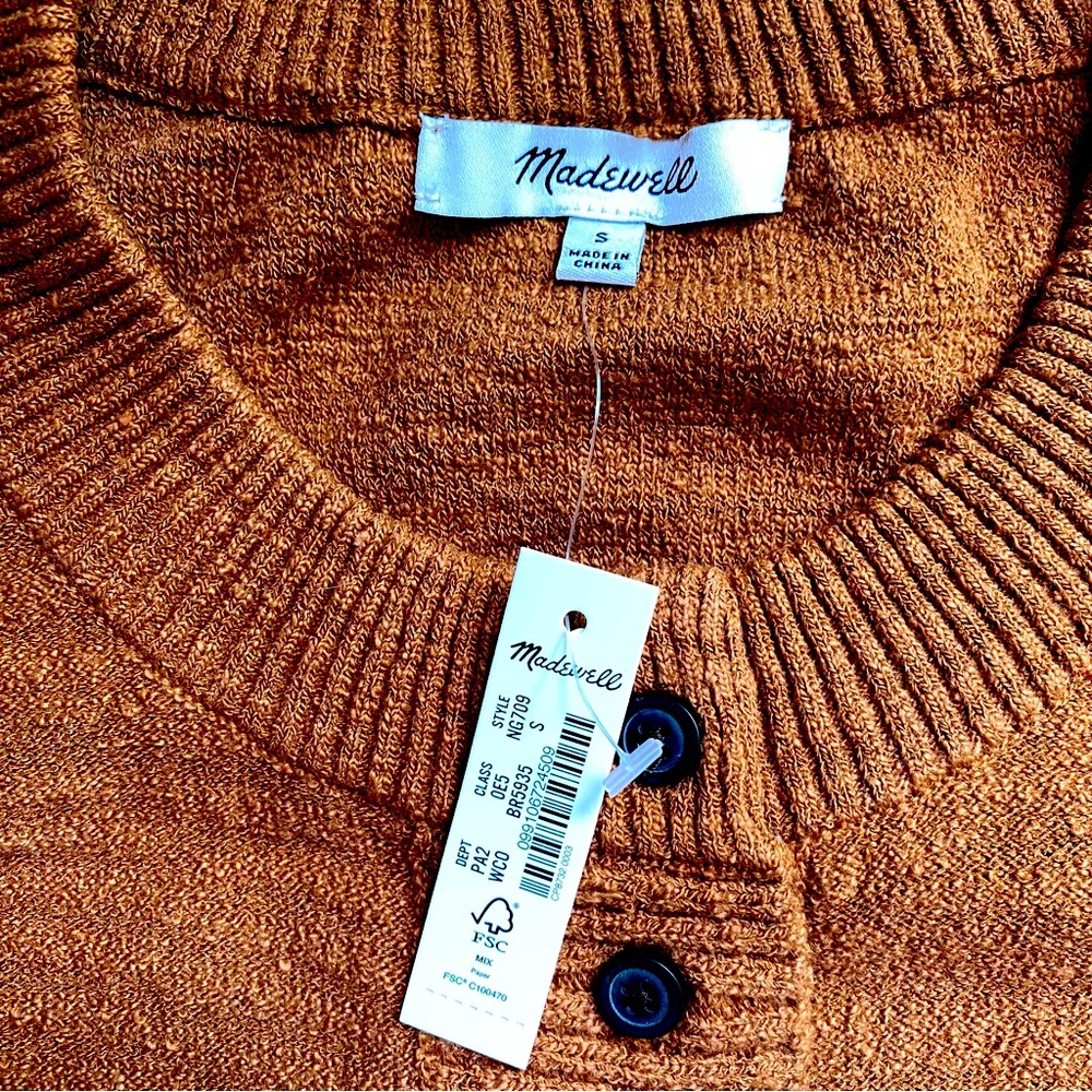 NWT clay madewell cardigan
